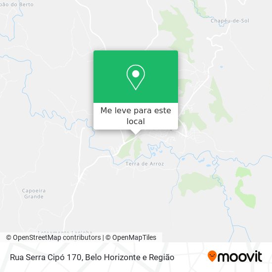 Rua Serra Cipó 170 mapa