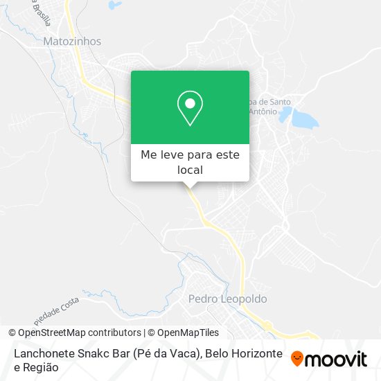 Lanchonete Snakc Bar (Pé da Vaca) mapa