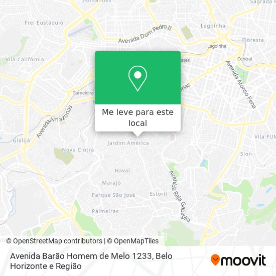 Avenida Barão Homem de Melo 1233 mapa