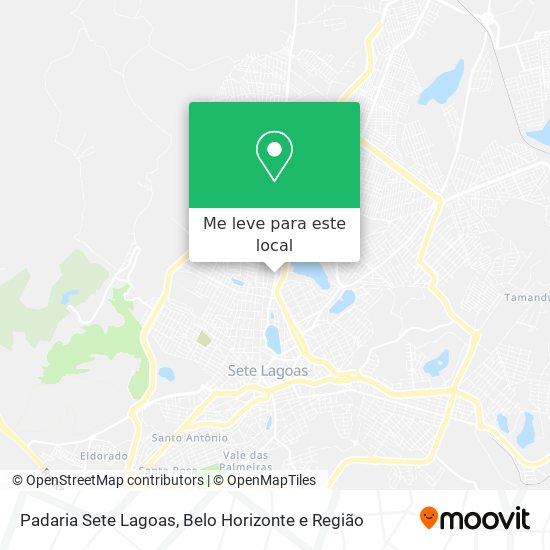 Padaria Sete Lagoas mapa