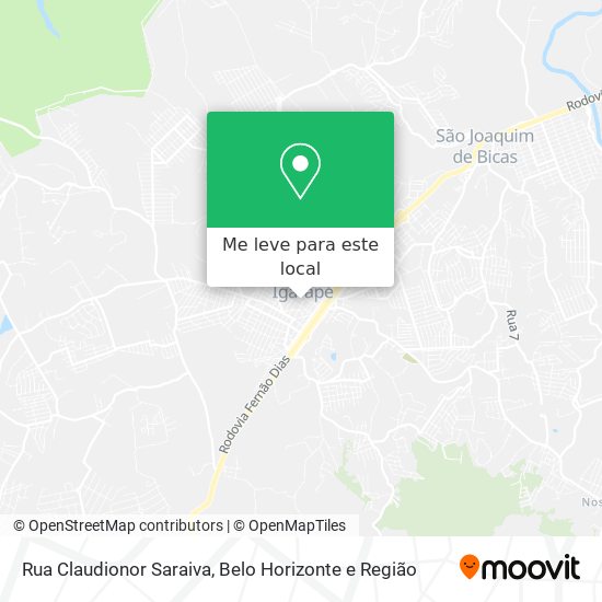 Rua Claudionor Saraiva mapa
