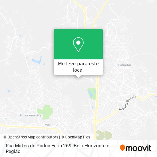 Rua Mirtes de Pádua Faria 269 mapa