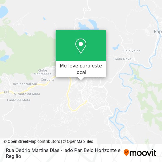 Rua Osório Martins Dias - lado Par mapa