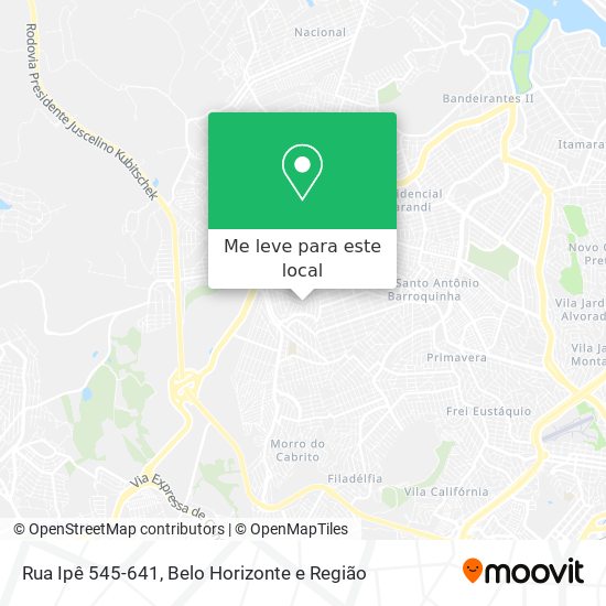 Rua Ipê 545-641 mapa