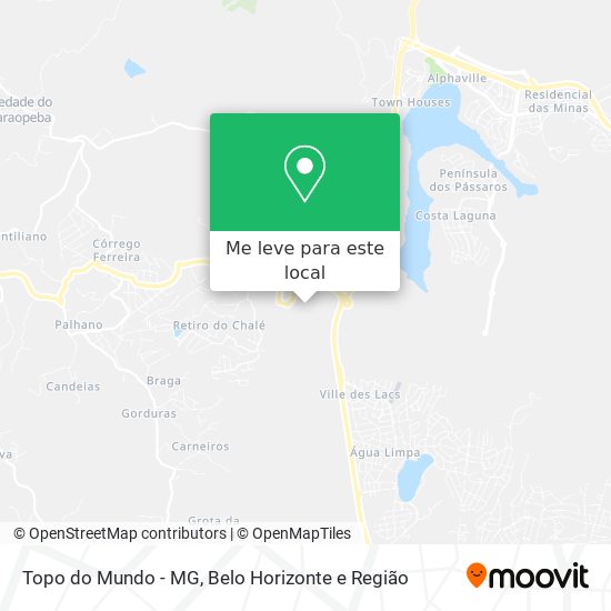 Topo do Mundo - MG mapa