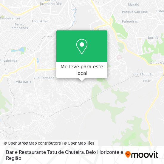 Bar e Restaurante Tatu de Chuteira mapa