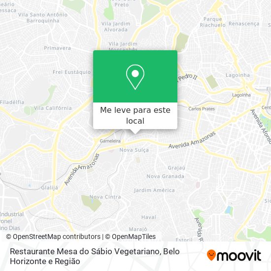 Restaurante Mesa do Sábio Vegetariano mapa