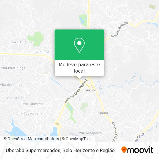 Uberaba Supermercados mapa