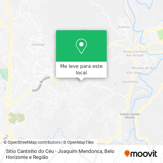 Sítio Cantinho do Céu - Joaquim Mendonca mapa
