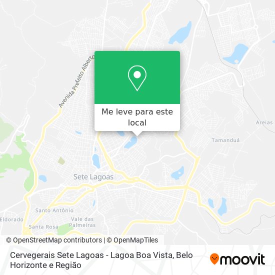 Cervegerais Sete Lagoas - Lagoa Boa Vista mapa