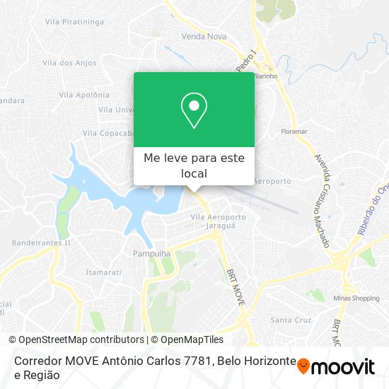 Corredor MOVE Antônio Carlos 7781 mapa