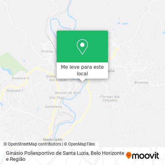 Ginásio Poliesportivo de Santa Luzia mapa