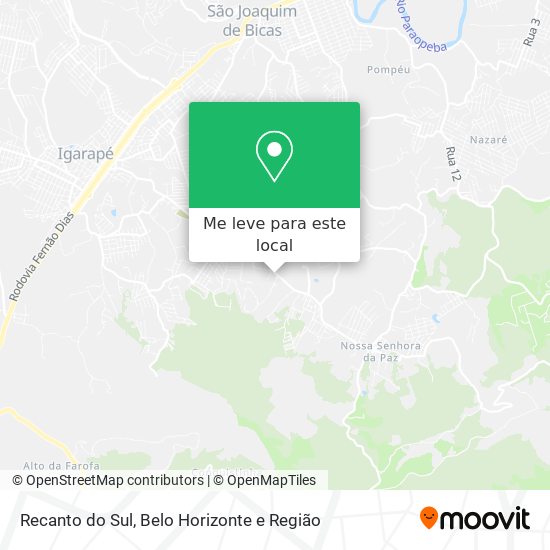 Recanto do Sul mapa