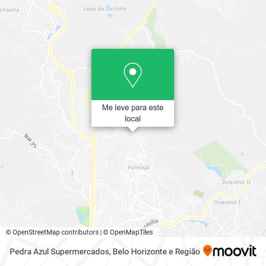 Pedra Azul Supermercados mapa