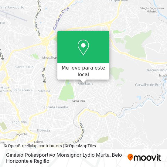 Ginásio Poliesportivo Monsignor Lydio Murta mapa