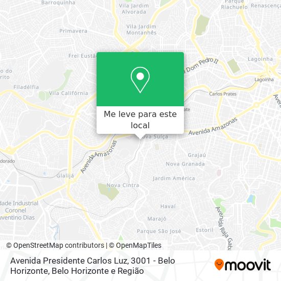 Avenida Presidente Carlos Luz, 3001 - Belo Horizonte mapa