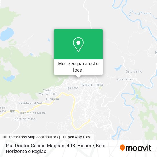 Rua Doutor Cássio Magnani 408- Bicame mapa