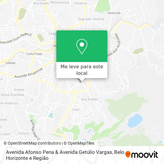 Avenida Afonso Pena & Avenida Getúlio Vargas mapa