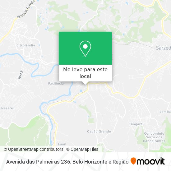 Avenida das Palmeiras 236 mapa