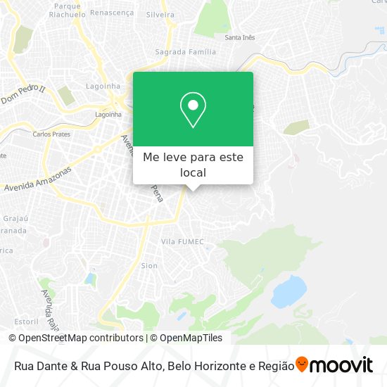 Rua Dante & Rua Pouso Alto mapa