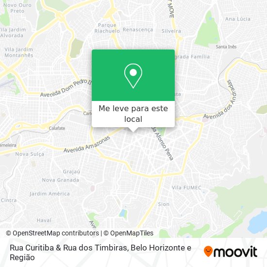 Rua Curitiba & Rua dos Timbiras mapa