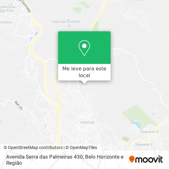 Avenida Serra das Palmeiras 430 mapa