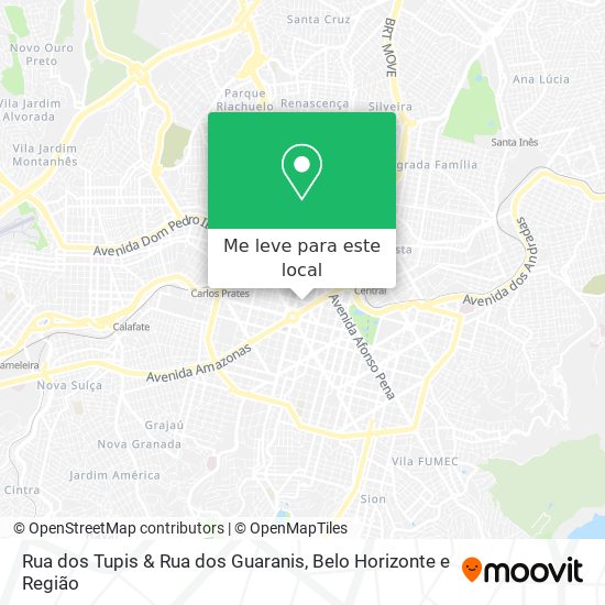 Rua dos Tupis & Rua dos Guaranis mapa