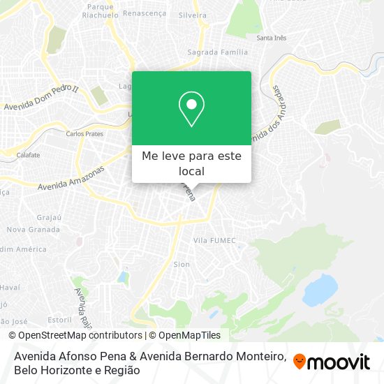 Avenida Afonso Pena & Avenida Bernardo Monteiro mapa