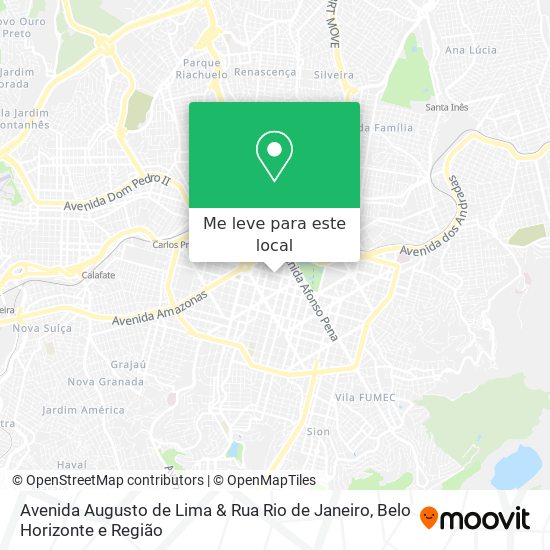 Avenida Augusto de Lima & Rua Rio de Janeiro mapa