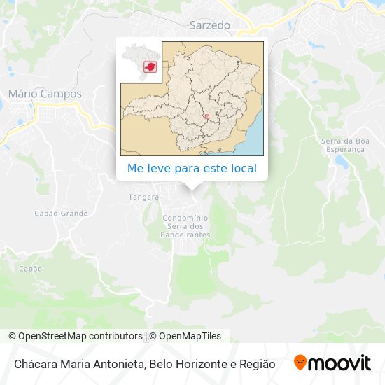 Chácara Maria Antonieta mapa