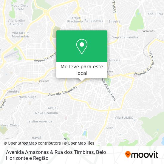 Avenida Amazonas & Rua dos Timbiras mapa