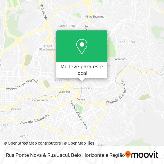 Rua Ponte Nova & Rua Jacuí mapa