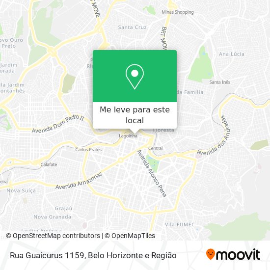 Rua Guaicurus 1159 mapa