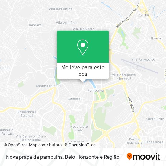 Nova praça da pampulha mapa