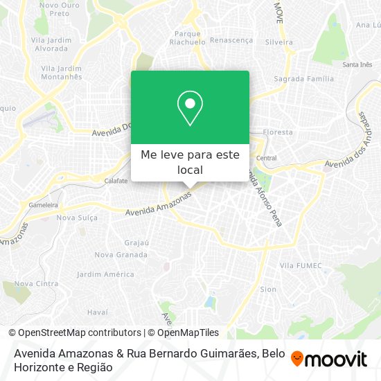 Avenida Amazonas & Rua Bernardo Guimarães mapa