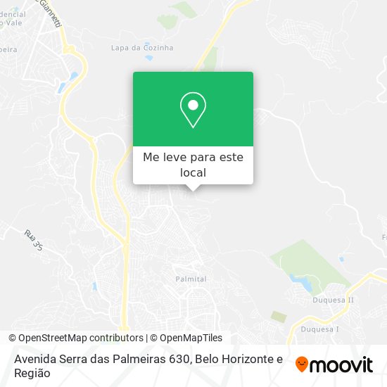 Avenida Serra das Palmeiras 630 mapa