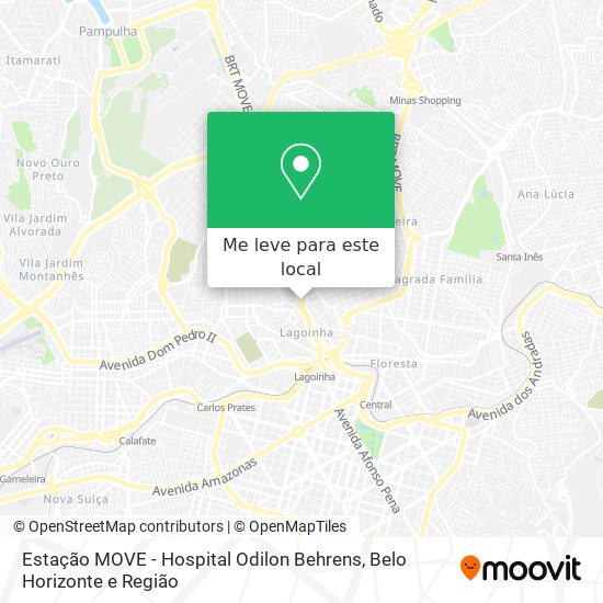 Estação MOVE - Hospital Odilon Behrens mapa