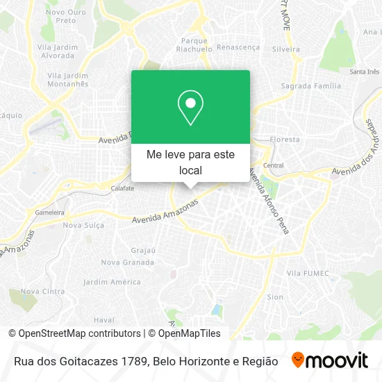 Rua dos Goitacazes 1789 mapa