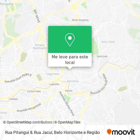 Rua Pitangui & Rua Jacuí mapa
