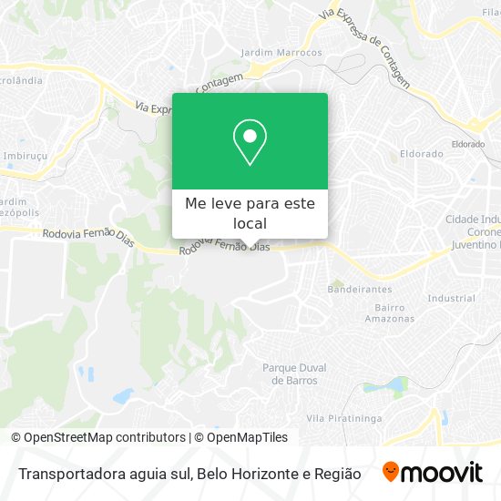 Transportadora aguia sul mapa