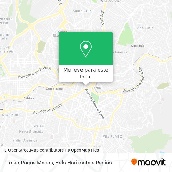 Lojão Pague Menos mapa