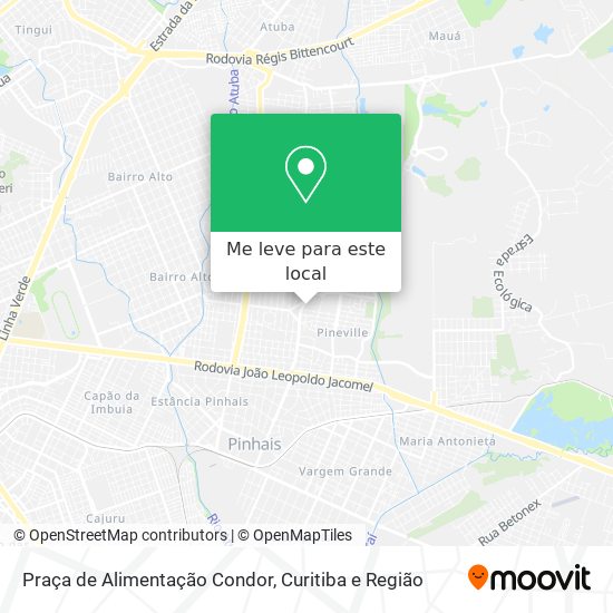 Praça de Alimentação Condor mapa