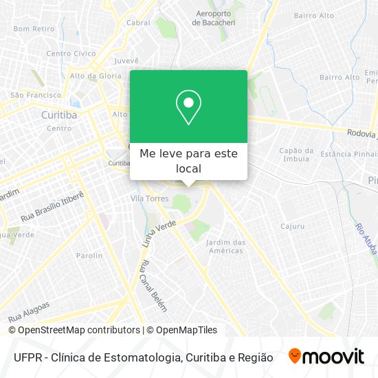 UFPR - Clínica de Estomatologia mapa