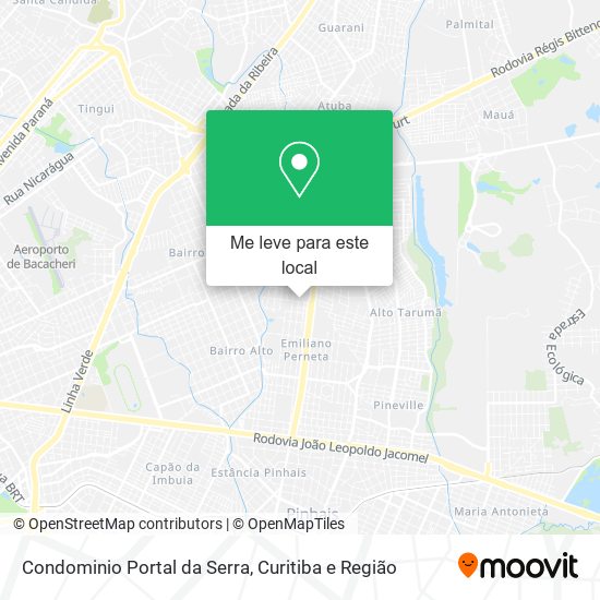 Condominio Portal da Serra mapa