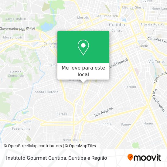 Instituto Gourmet Curitiba mapa
