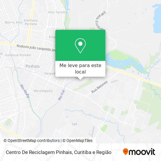 Centro De Reciclagem Pinhais mapa