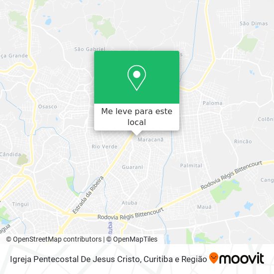 Igreja Pentecostal De Jesus Cristo mapa