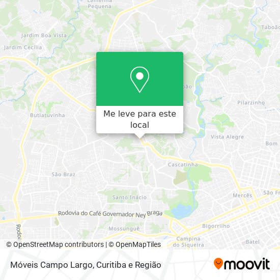 Móveis Campo Largo mapa