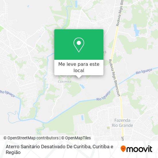 Aterro Sanitário Desativado De Curitiba mapa