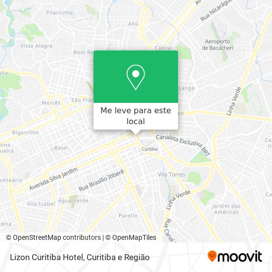 Lizon Curitiba Hotel mapa